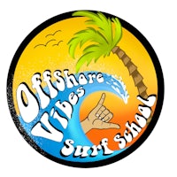 offshore vibes surf school logo